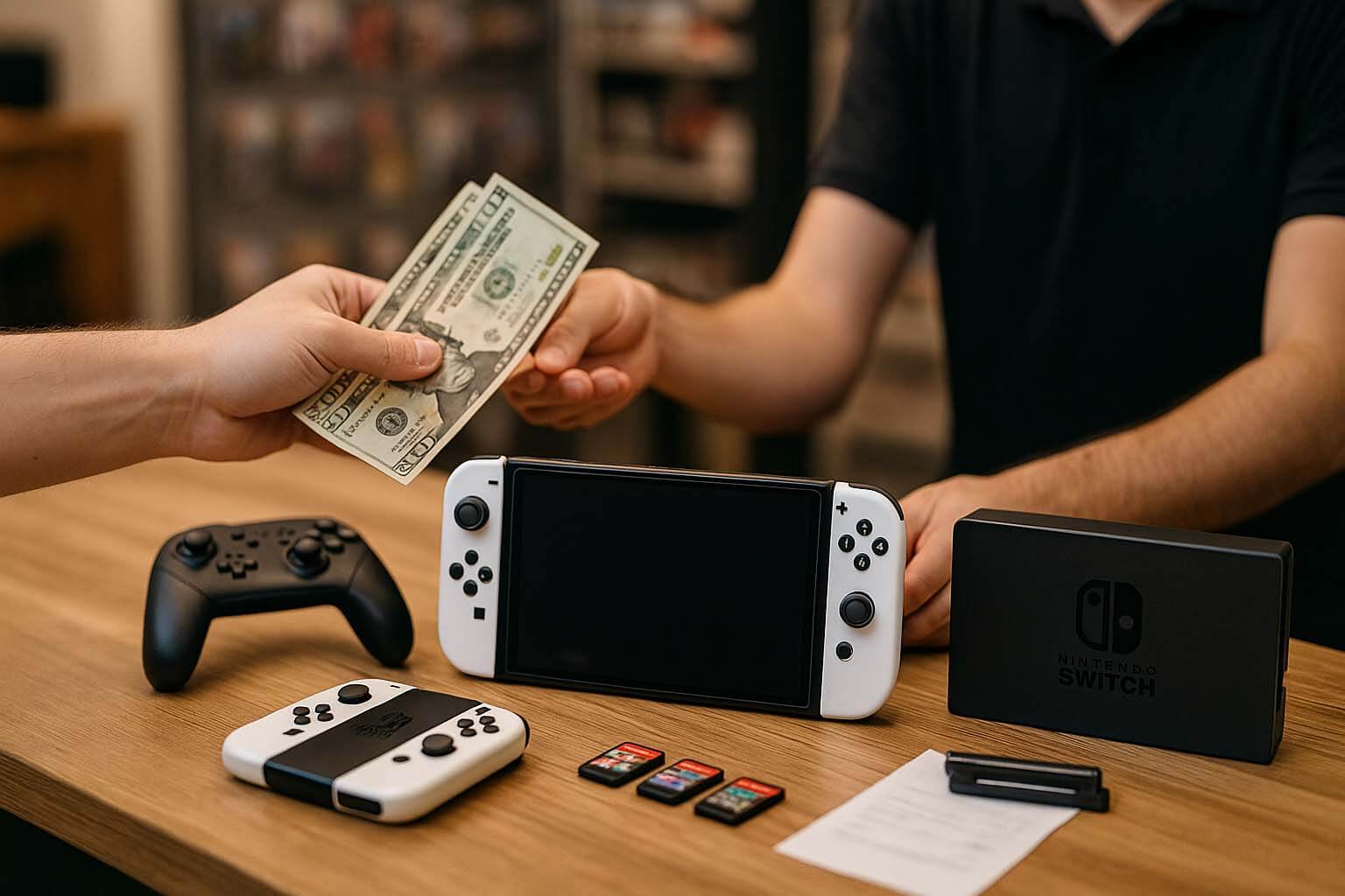 Switch 現金回收｜門市交付現金與配件檢查
